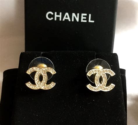 chanel cc crystal earrings|chanel cc earrings original.